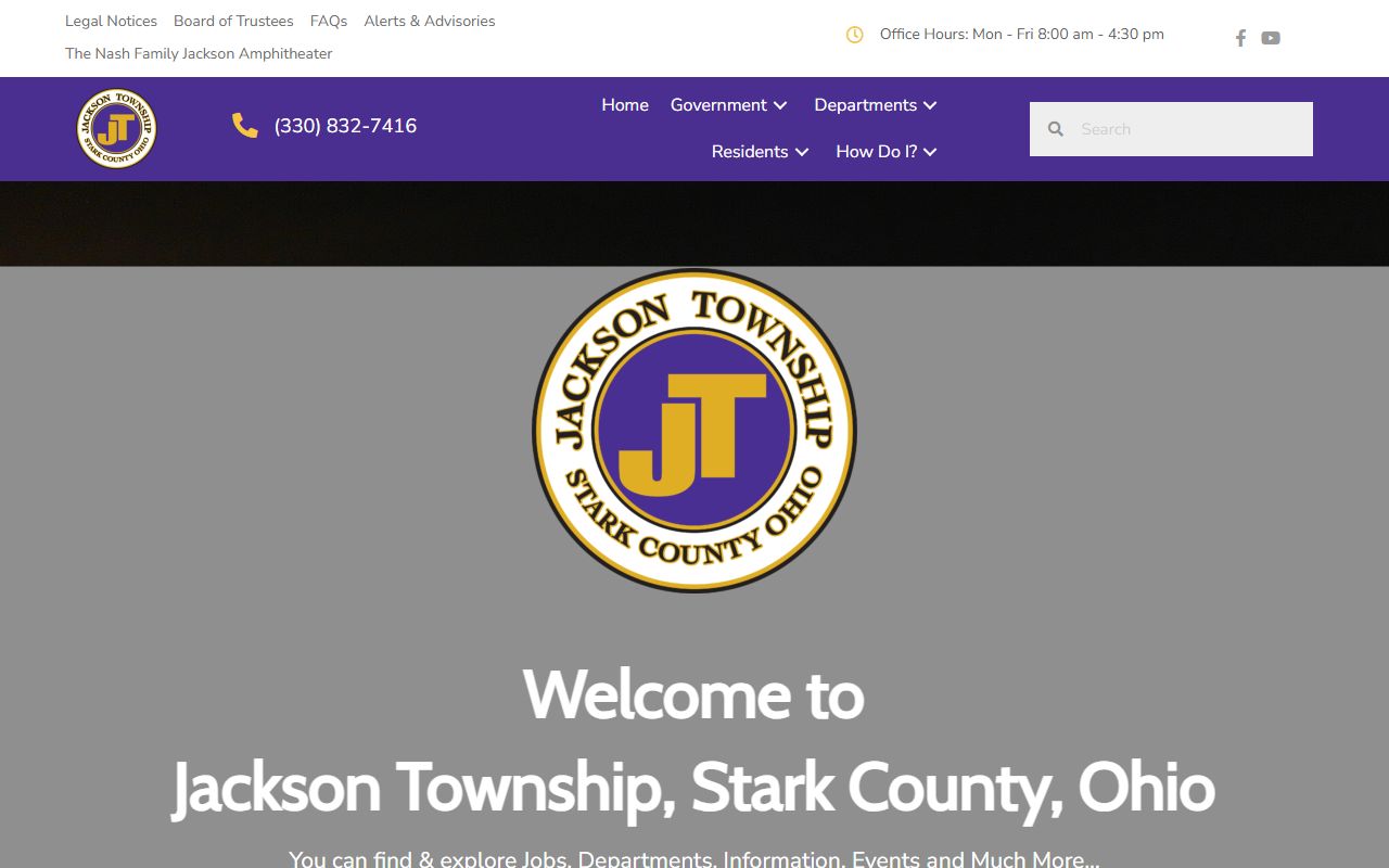 Jackson Township website for criminal history records access
