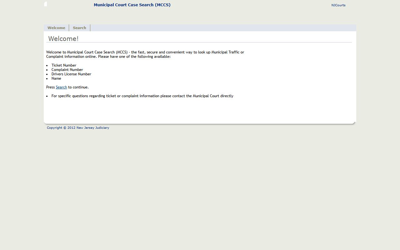 New Jersey municipal court case search for New Brunswick criminal history