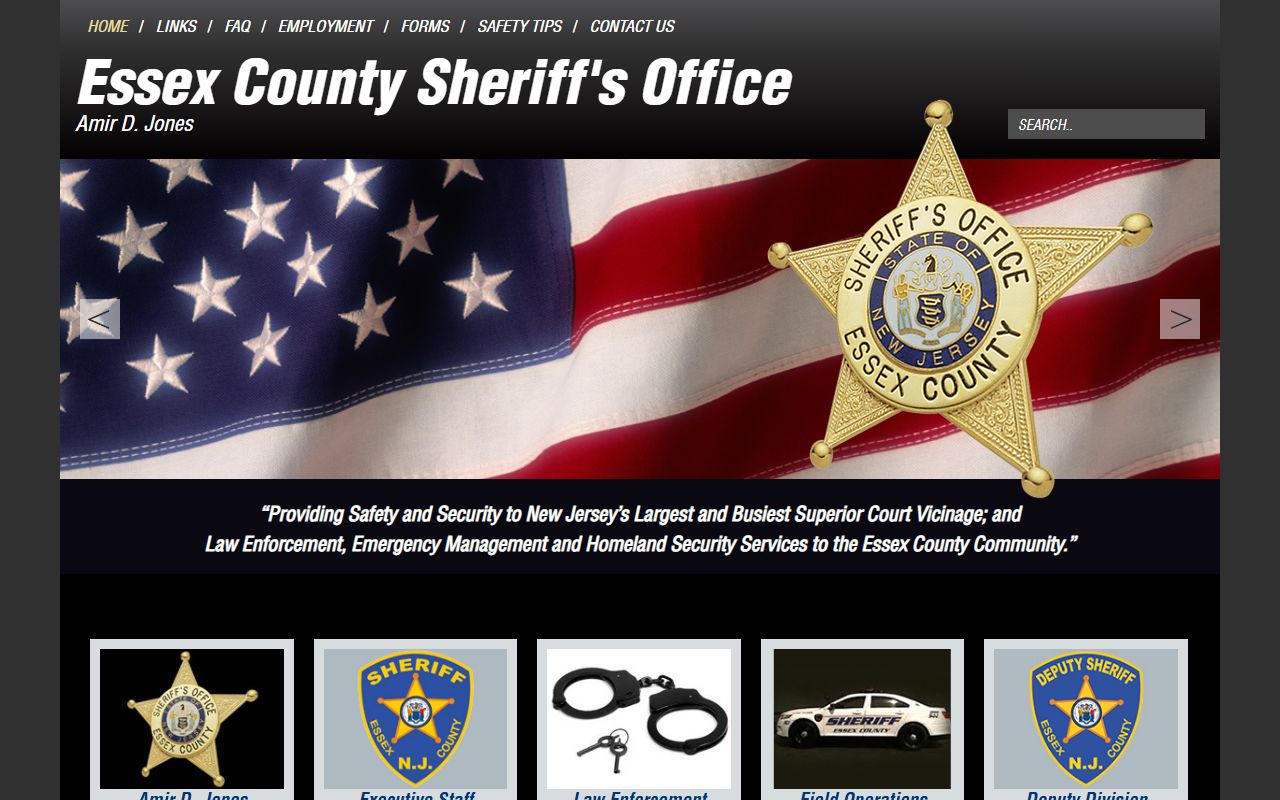 Essex County Sheriff office Newark criminal history records