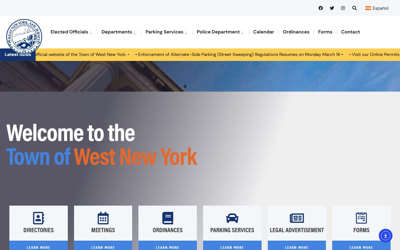 West New York town hall criminal history records office