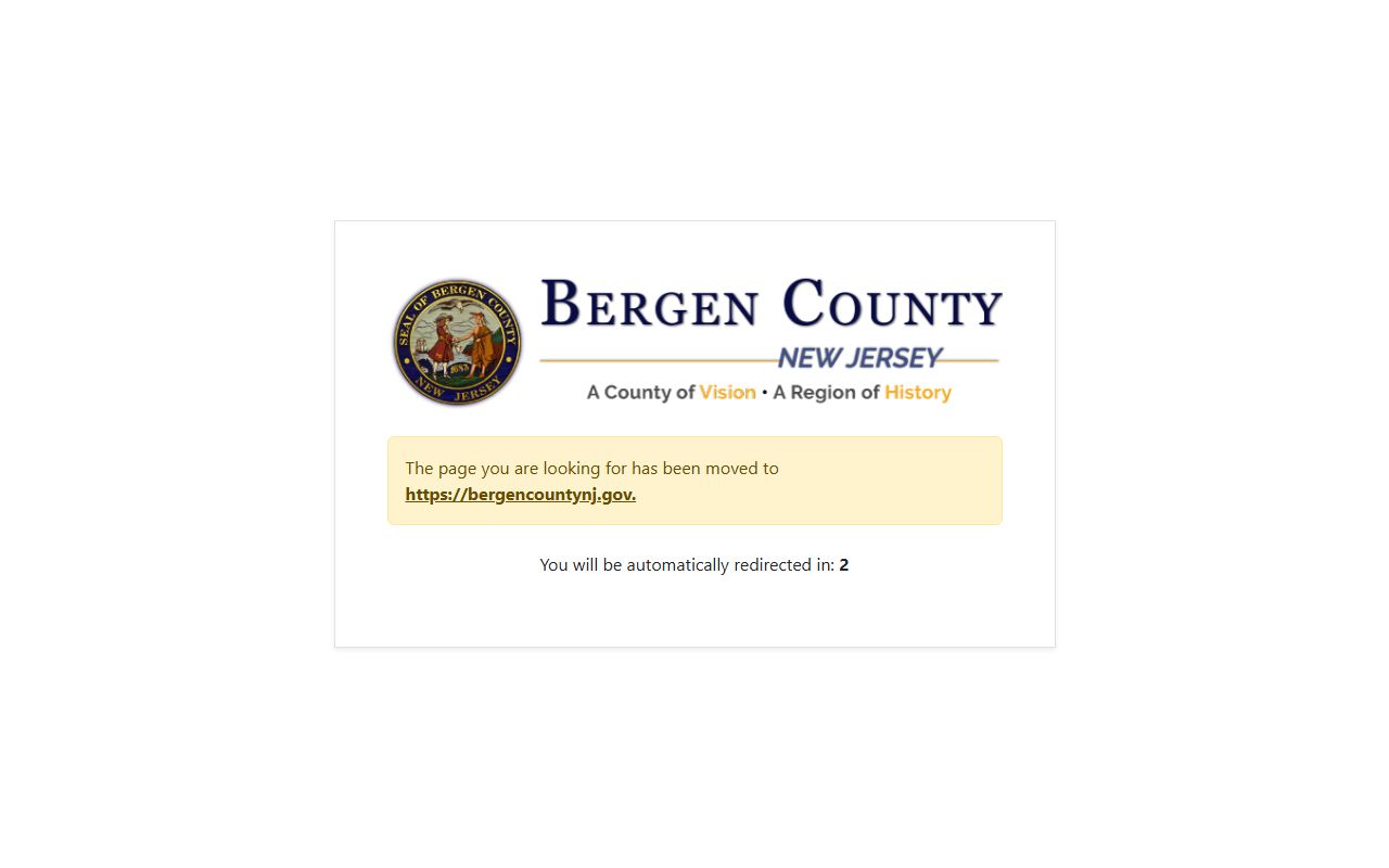 Bergen County government website for criminal history records in Hackensack