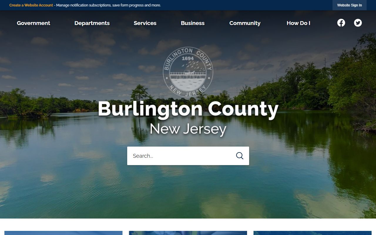 Burlington County government site for criminal history records in Mount Holly