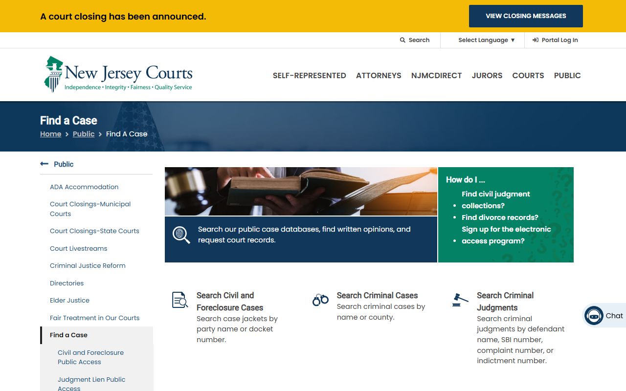 Gloucester County criminal case search tool