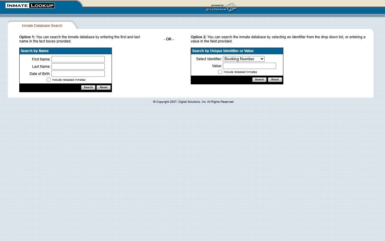 Salem County inmate lookup system for criminal history records