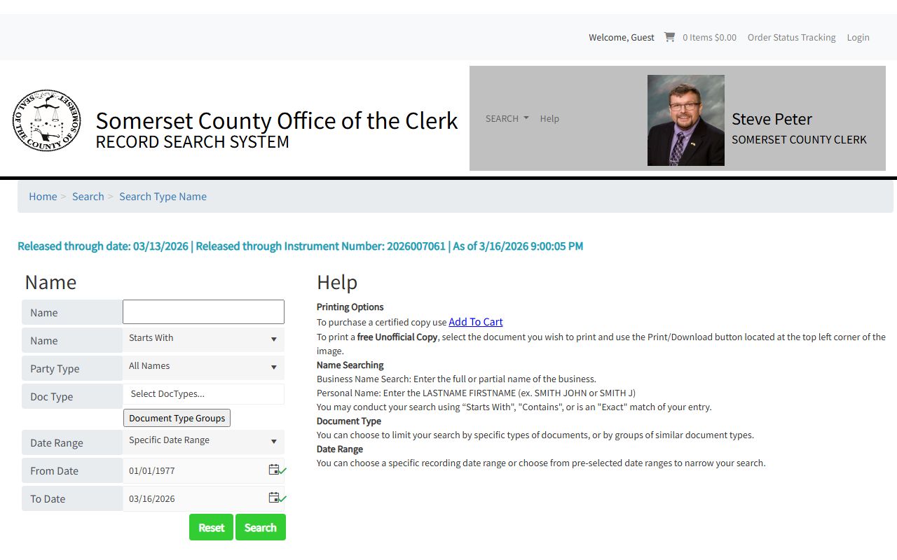 Somerset County land records search for criminal history related judgments